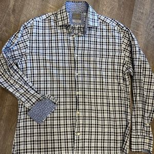 Thomas Dean men medium dress shirt